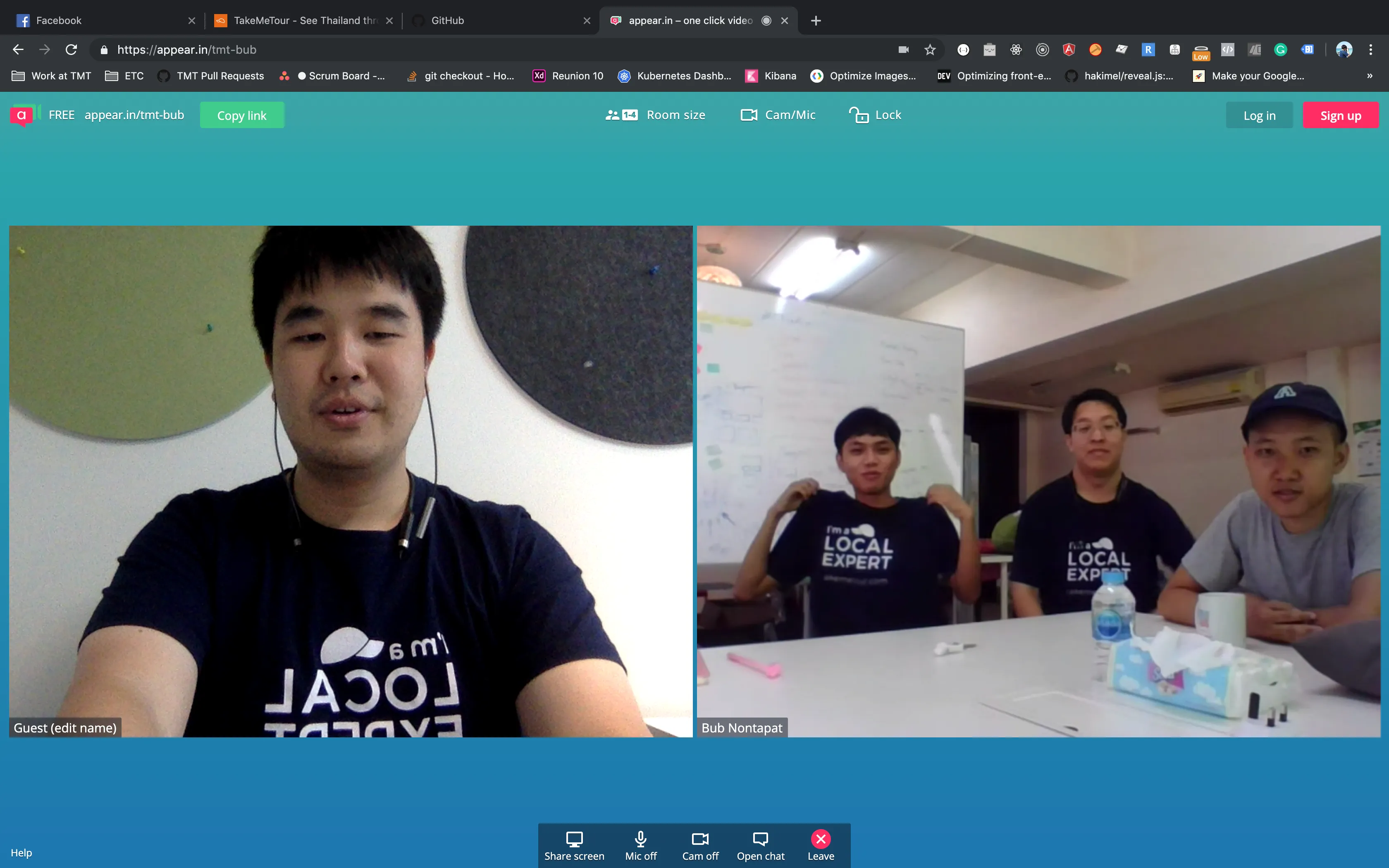 Standup (แต่นี่ sitdown) กันใน Appear